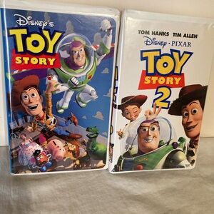Toy Story 1 and 2. VHS tapes in original case. 1995 and 1999. Disney Studios